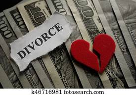 Divorce heart concept Divorce heart concept