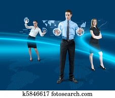 Future teamwork concept Future teamwork concept