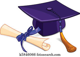 Graduation cap and diploma Graduation cap and diploma