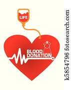 Blood Donation Concept Illustration in Vector Blood Donation Concept Illustration in Vector
