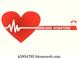 Blood Donation Concept Illustration in Vector Blood Donation Concept Illustration in Vector