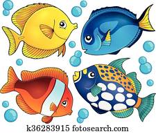 Coral reef fish theme collection 2 Coral reef fish theme collection 2