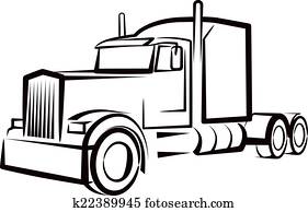 einfache, abbildung, mit, a, lastwagen einfache, abbildung, mit, a, lastwagen