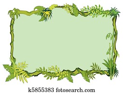 Jungle frame concept in vector Jungle frame concept in vector