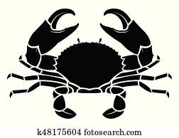 krabbe, see tier, silhouette krabbe, see tier, silhouette