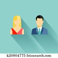 Male and female icons