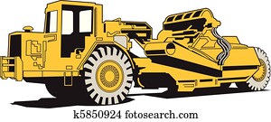 raspador, maquinaria pesada, pavimentar