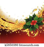 weihnachten, hintergrund, mit, stechpalme weihnachten, hintergrund, mit, stechpalme