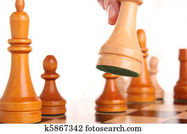 chess, aggression, hånd, menneske, hvid