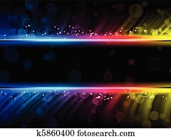 discoteca, abstratos, coloridos, ondas, ligado, experiência preta