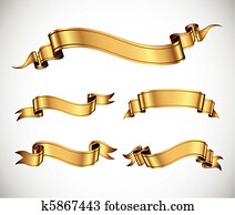 Gold ribbons Gold ribbons