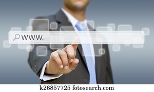 homem negócios, internet concept