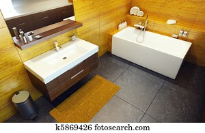 Modern interior design of a bathroom Modern interior design of a bathroom