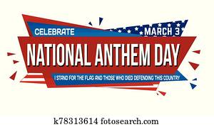 National anthem day banner design