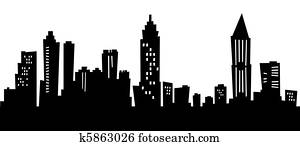 אטלנטה, ציור היתולי, קו רקיע