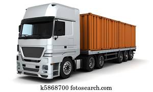 מכולה של הובלה, משלוח, רכב