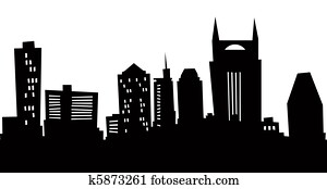 Cartoon Nashville Silhouette Cartoon Nashville Silhouette