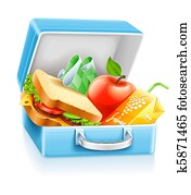 lunch box with sandwich apple and juice lunch box with sandwich apple and juice