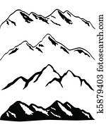 montanha nevada, picos