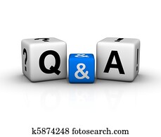 Question and Answers cubes symbol Question and Answers cubes symbol