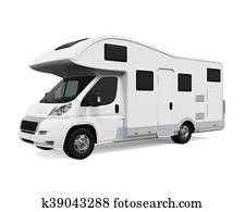 RV Caravan Isolated RV Caravan Isolated