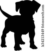 Small puppy vector Small puppy vector