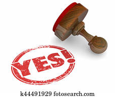 approval stamp accepted answer yes word illustration 3d fotosearch verification certified seal official clip