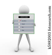 3D man with Questionnaire 3D man with Questionnaire