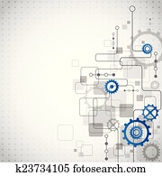 Abstract technology business background, vector illustration