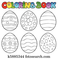 Coloring book with Easter eggs Coloring book with Easter eggs
