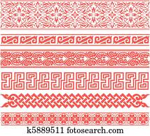 eastern style oriental border set eastern style oriental border set