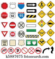 Road and traffic signs Road and traffic signs