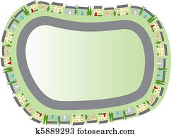 The Suburbs With Road The Suburbs With Road