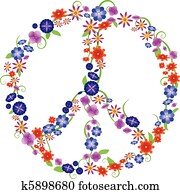 Flower peace sign Flower peace sign
