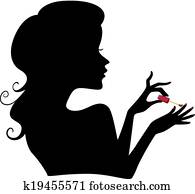 Manicure Girl Silhouette Manicure Girl Silhouette