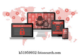 Ransomware Attack Malware Hacker Around The World Infographic Ransomware Attack Malware Hacker Around The World Infographic