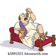 Roman senator frolicking Roman senator frolicking