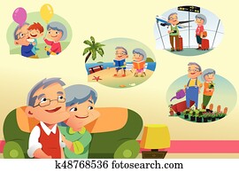 Senior Couple Thinking About Retirement Activities Senior Couple Thinking About Retirement Activities