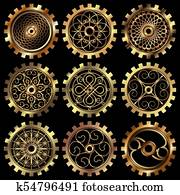 The steampunk gears The steampunk gears