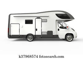Big camper vehicle - side view Big camper vehicle - side view