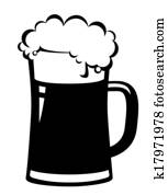 black beer mug black beer mug
