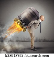Businessman escape Businessman escape