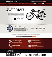 projeto teia, site web, elemento, modelo