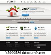 projeto teia, site web, elemento, modelo