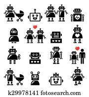 רובוט, family,, female,, תינוק, רובוט