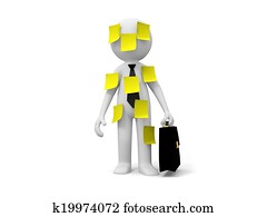 Businessman with note