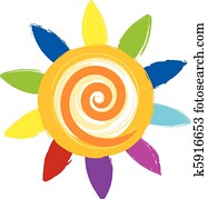 colorful sun icon colorful sun icon