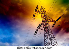 elétrico, torre transmissão