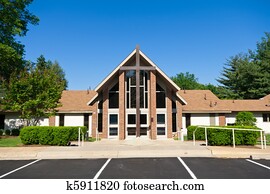 Exterior of Modern Church with Large Cross Exterior of Modern Church with Large Cross
