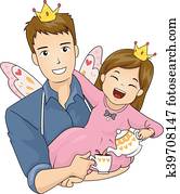 Kid Girl Dad Fairy Tea Kid Girl Dad Fairy Tea